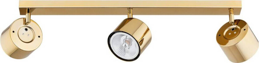 Downlight Chloe justerbar, 3 lyskilder, stål messingfarget