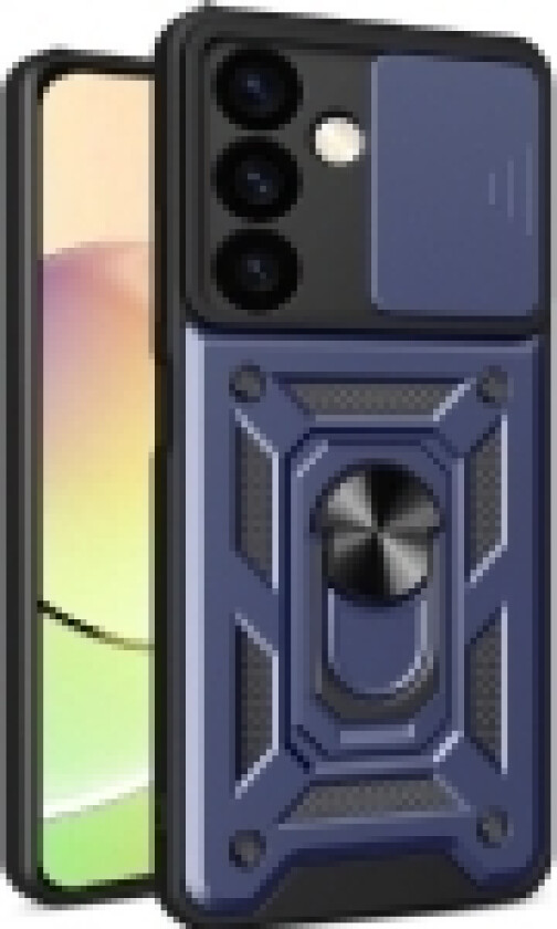 Deksel med kameradeksel til Samsung Galaxy S24 Hybrid Armor Camshield blå HURTEL