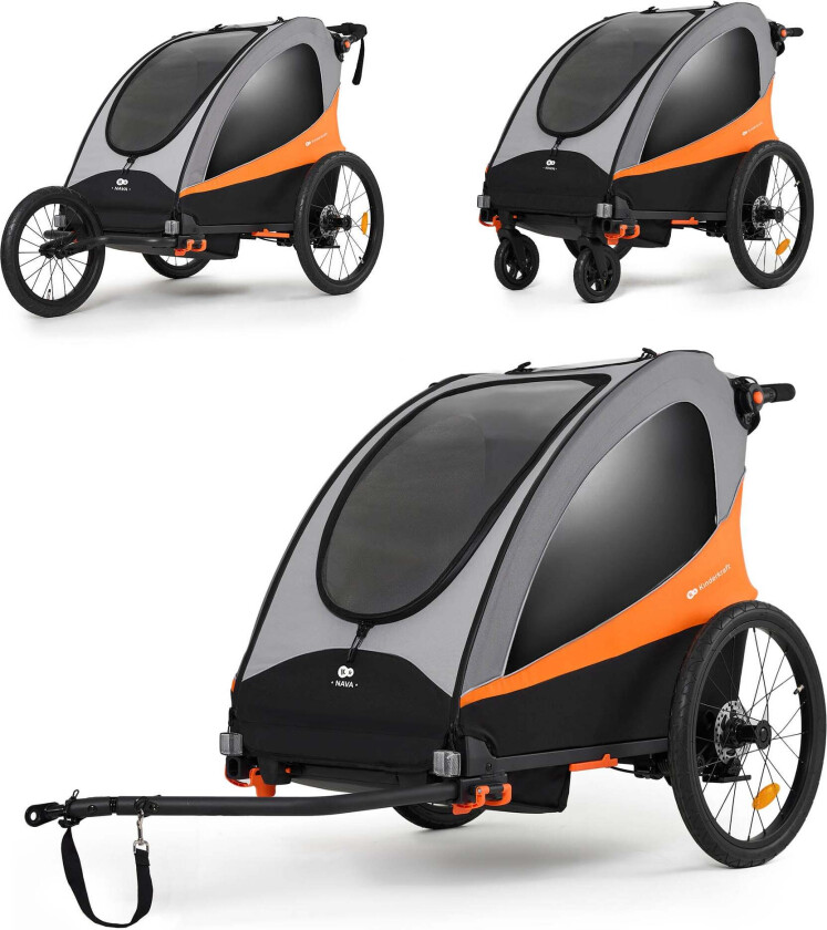 Nava Sykkelvogn, Sunny Orange - Sykkelvogner - Gummi