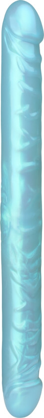 Blue Pearlscent Dobbeldildo - Blå