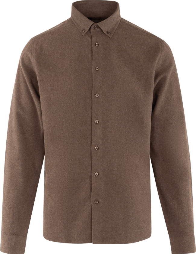 Albin Shirt Brown XXL Brushed twill shirt
