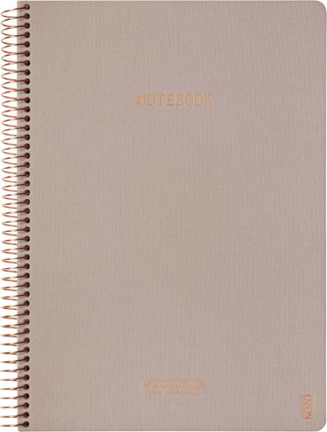 Notatbok m/spiral Kozo premium A4 Sand
