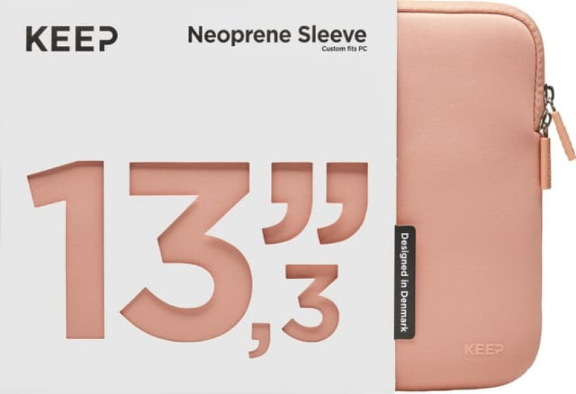KEEP 13,3’’ neoprenetui for bærbar PC (coral pearl)