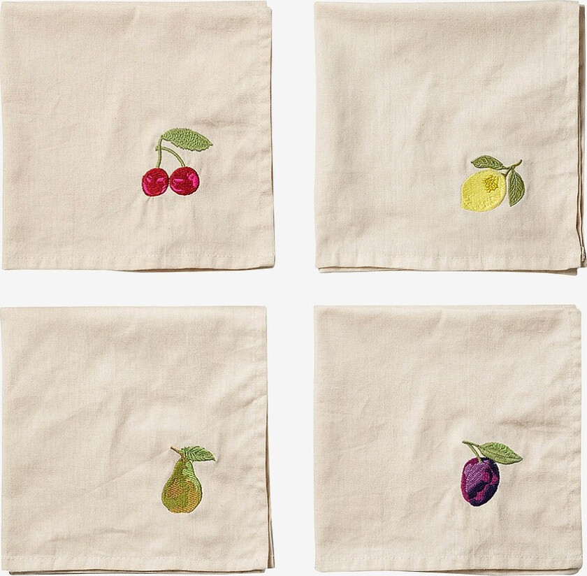 Serviettsett Tutti Frutti - Beige