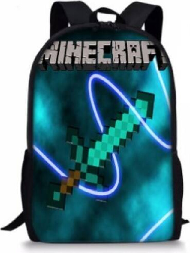 Minecraft Ryggsekk for Barn Student Skoleveske Skulderveske