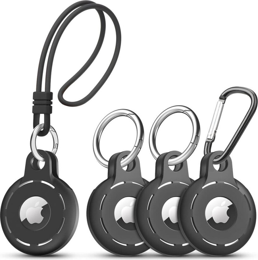 Airtag-nøkkelring 4-pakning - Sort