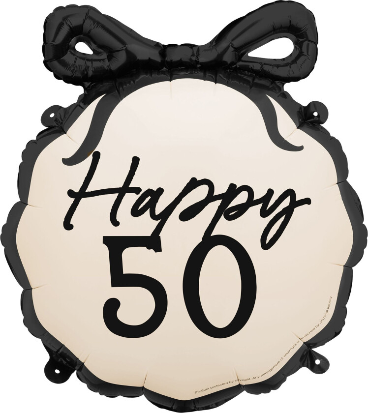 Folieballong Rosett Happy 50