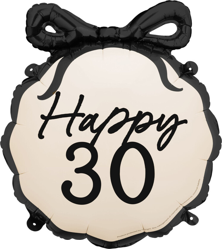 Folieballong Rosett Happy 30