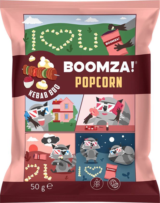 Bilde av Boomza Popcorn Kebab BBQ - 90 gram