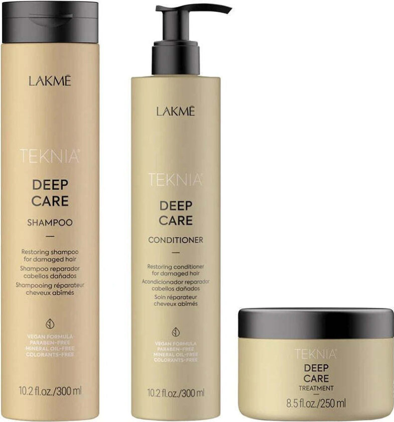Tkn Retail Pack Deep Care: Shampoo 300 ml + Balsam 300 ml + Treatment 250 ml