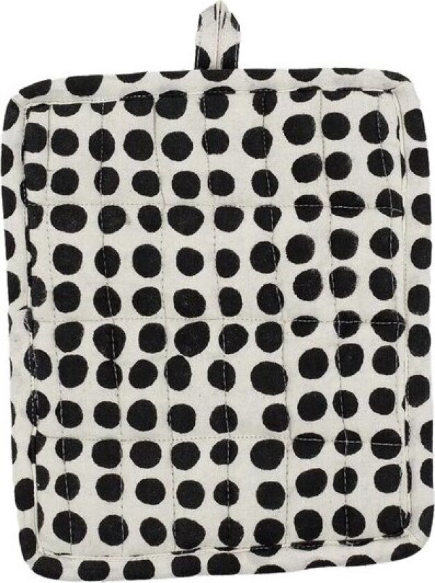 Dots gryteklut 17,5x21 cm hvit/svart