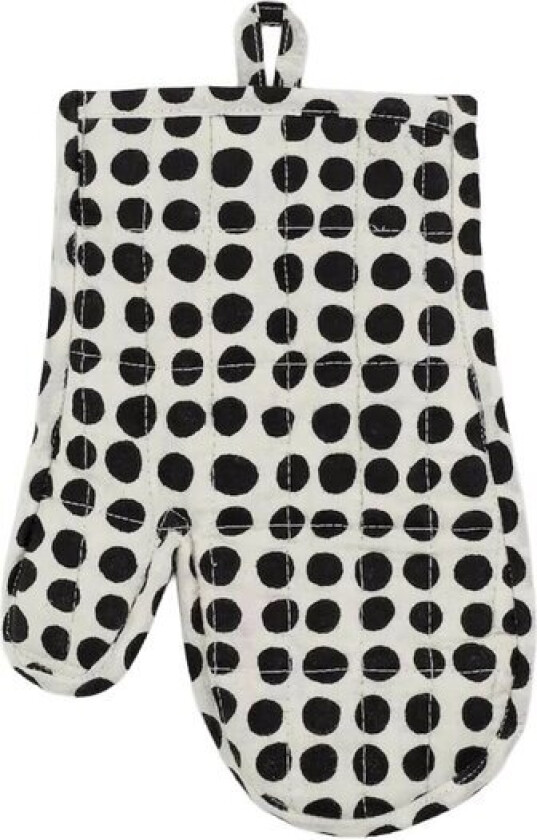 Dots gryteklut 17x27 cm hvit/svart