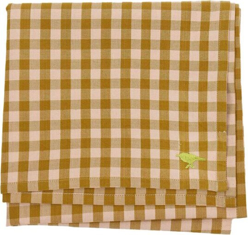 Maria kjøkkenhåndkle 50x70 cm rosa/sennep