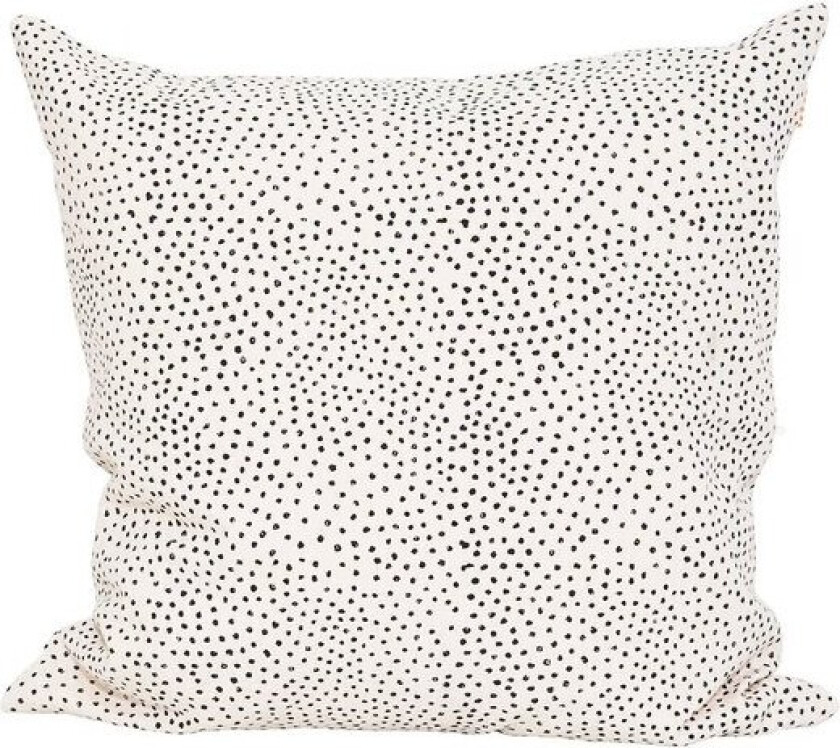Fleck putetrekk 50x50 cm svart/offwhite