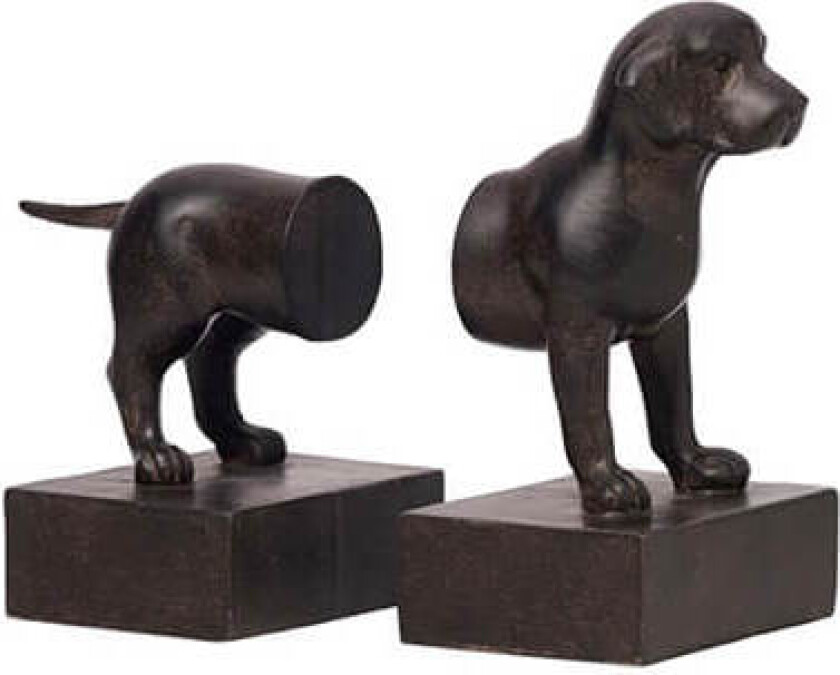 Beagle bokstøtte brun 2-pk