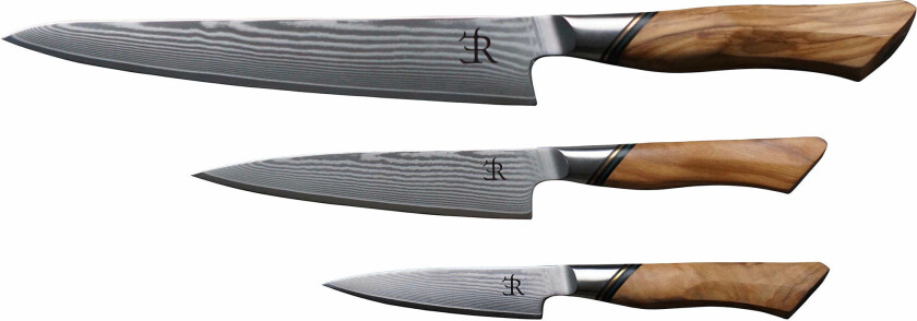 Ryda Knives A-73 Knivsett - trancher-, allround- og skrellekniv