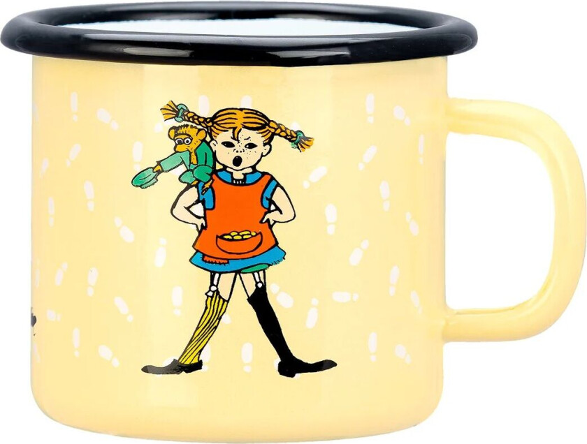 Pippi Langstrømpe emaljekopp 25 cl Footsteps