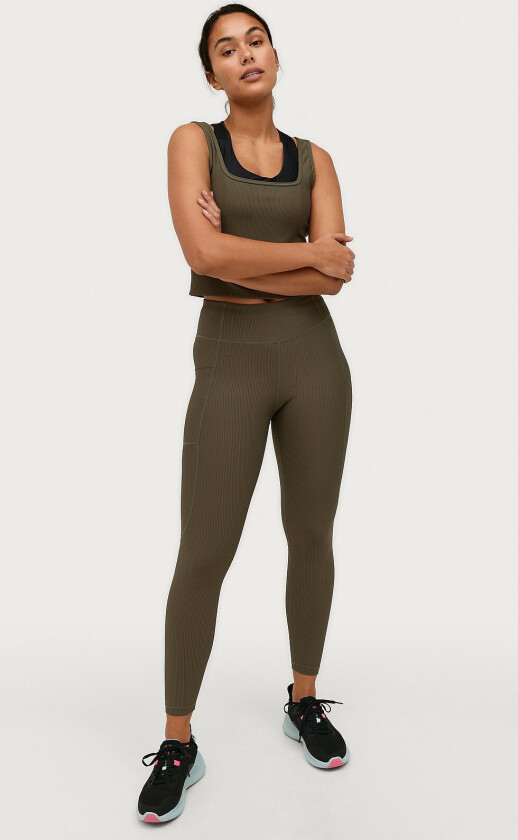 Treningstights Rib Tights - Grønn