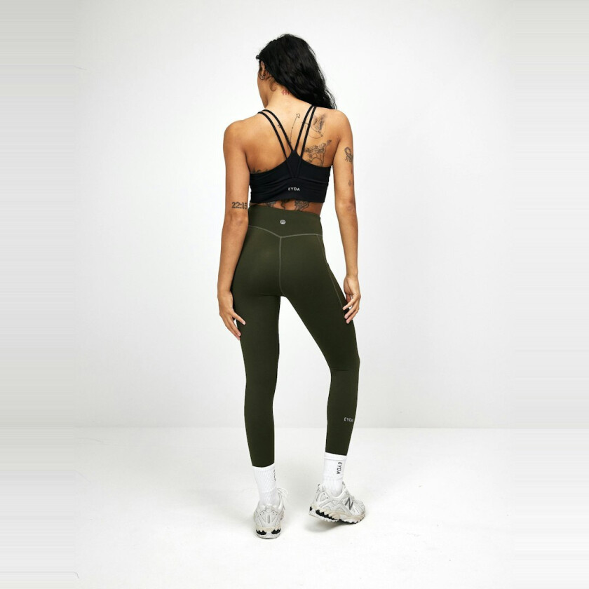 Trine Ultralight Pocket Tights - Dark Olive – S - EYDA