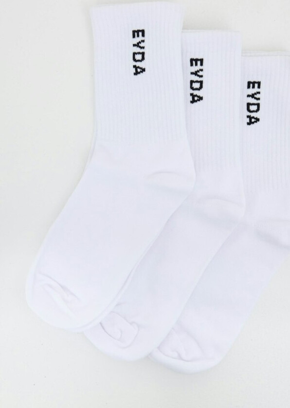 Tennis Socks 3-pack - White– White– White – 42-44 - EYDA