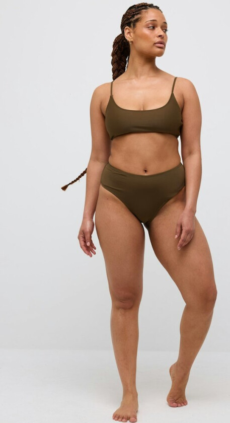 Ella High Bikini Bottom - Khaki – M - EYDA