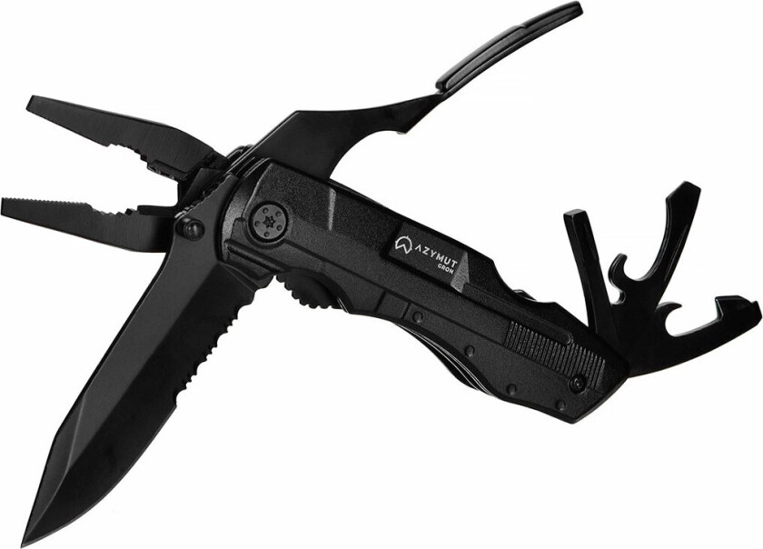 Azymut Gron Multitool med Bits/Hylster (11 Funktioner)