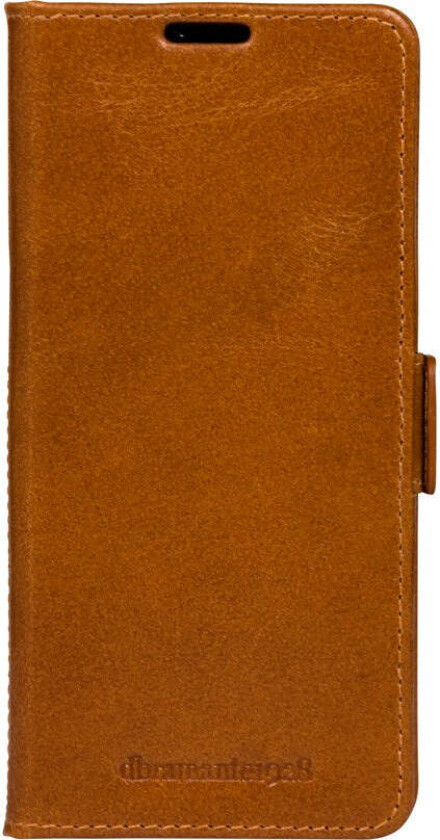 Samsung Galaxy S10 dbramante1928 Copenhagen Ekte Skinn Flip Deksel m. Lommebok - Tan