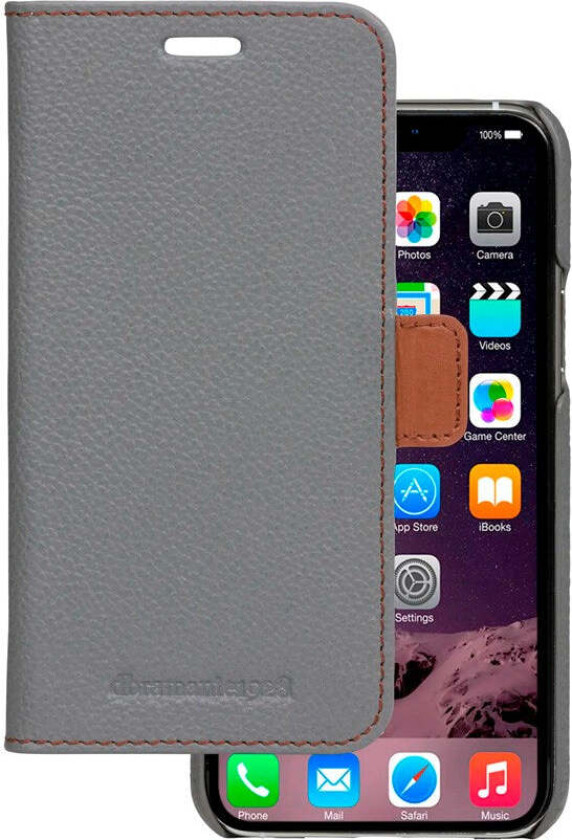 iPhone 11 Pro dbramante1928 Lynge 2-i-1 Ekte Skinn Flip Deksel - Pebbled Grey