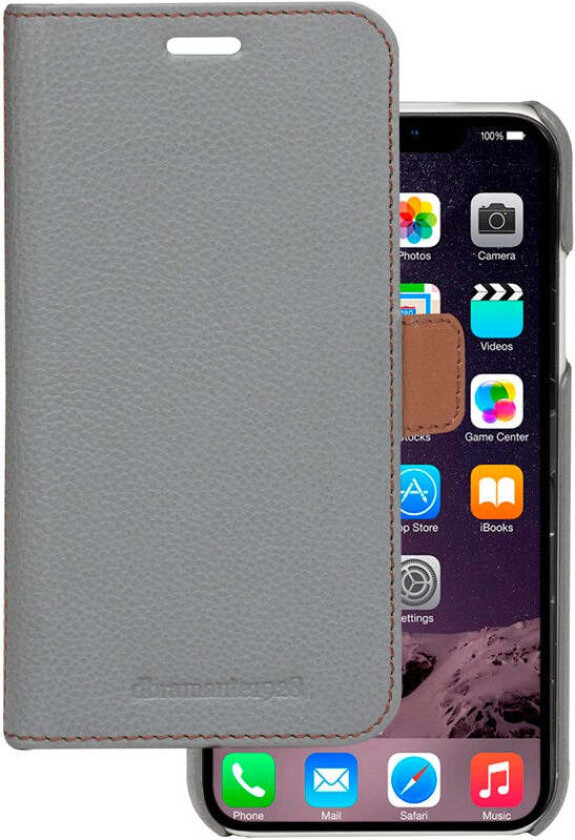 iPhone 11 dbramante1928 Lynge 2-i-1 Ekte Skinn Flip Deksel - Pebbled Grey