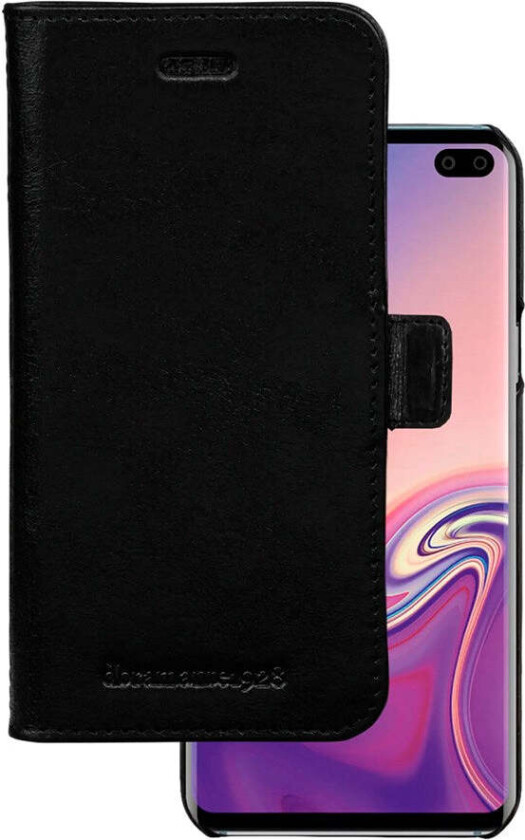 Samsung Galaxy S10+ (Plus) dbramante1928 Lynge 2-i-1 Ekte Skinn Flip Deksel - Black