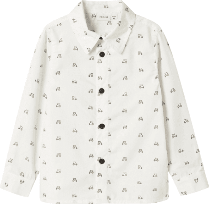 Name It Nmmleif skjorte til småbarn, Bright White