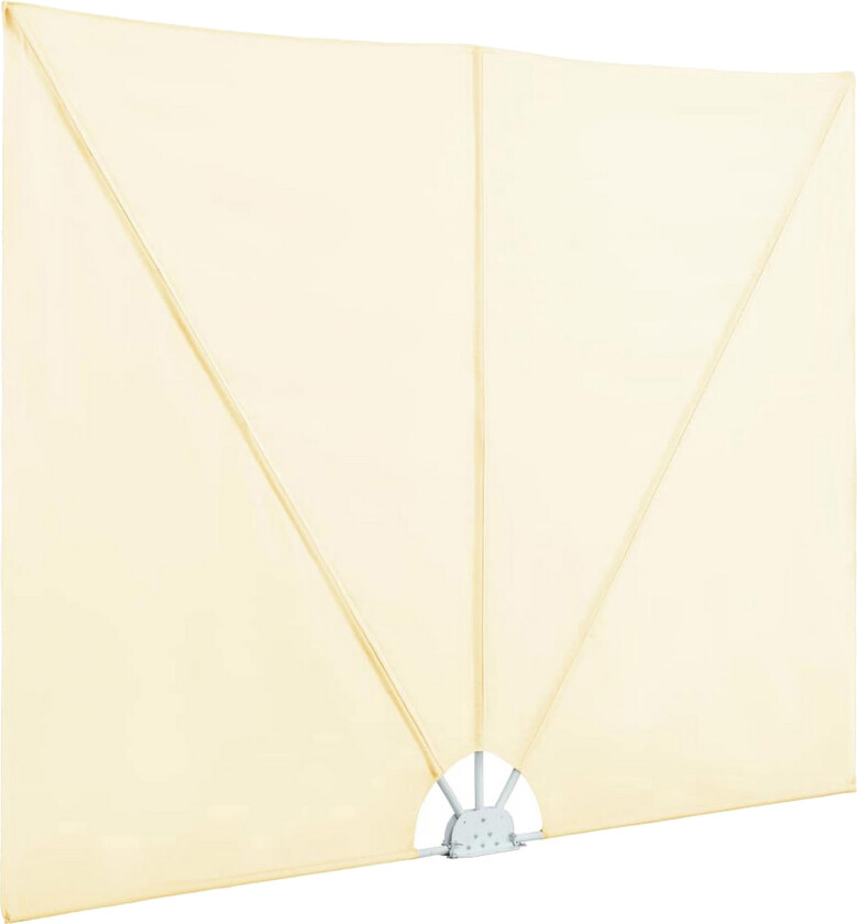 Sammenleggbar sidemarkise for terrasse krem 240x160 cm