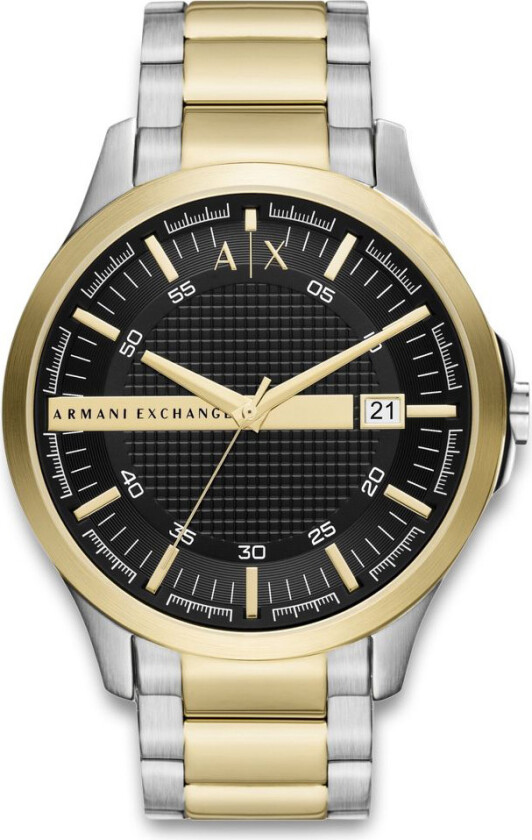 Hampton AX2453 - Kvarts - Sølv - Herreklokker - Rustfritt stål - ledd m/pin - Mineral