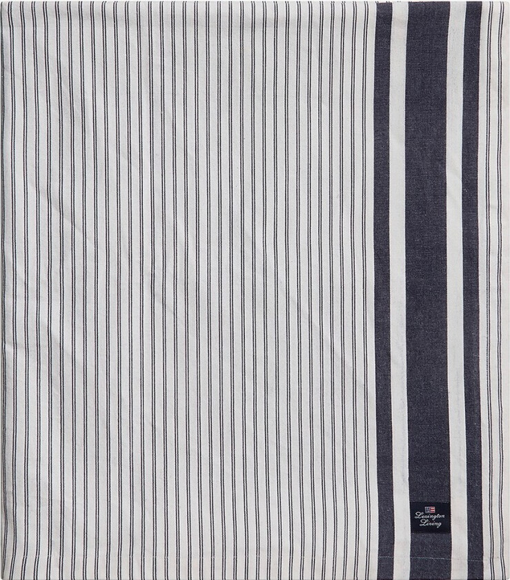 Icons Striped Oxford-bordsduk i bomull - Blå