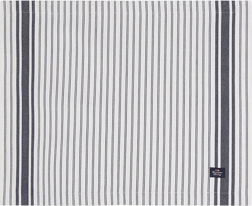 Icons Striped Oxford-placemat i bomull - Blå