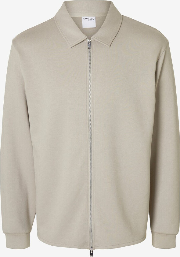 Collegegenser slhEmanuel Soft Full Zip Sweat - Grå