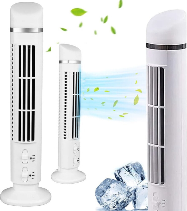 Bladeless Tower vifte Bordvifte 38cm Hvit
