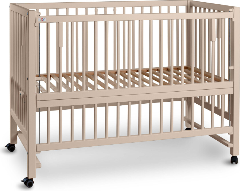 XXL Bedside Crib HAJO 120x60, Silk Beige - Sprinkelsenger - Bøk