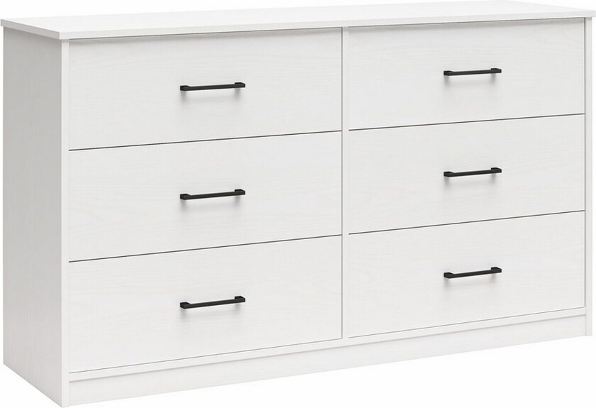 Kommode BrEZ 136x40x76 cm, Hvit - 136x40x76 cm, Hvit