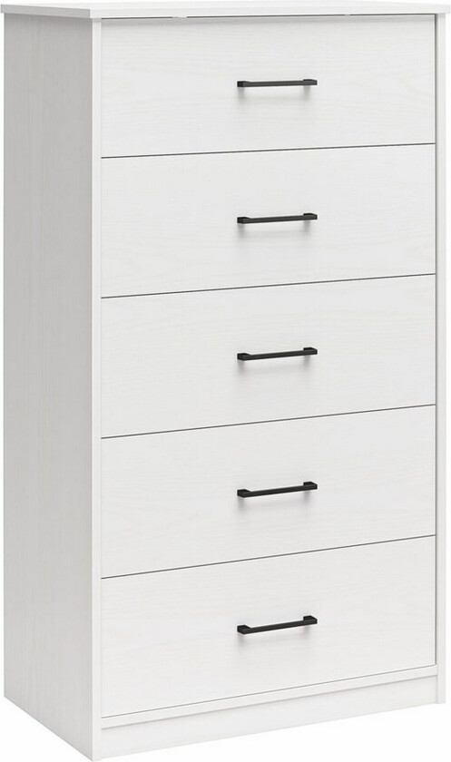Kommode BrEZ 71x40x126 cm, Hvit - 71x40x126 cm, Hvit