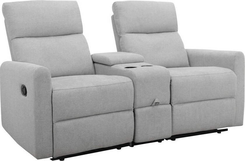 Recliner Dacoulas Lys grå, Stoff/tre - Lys grå, Stoff/tre