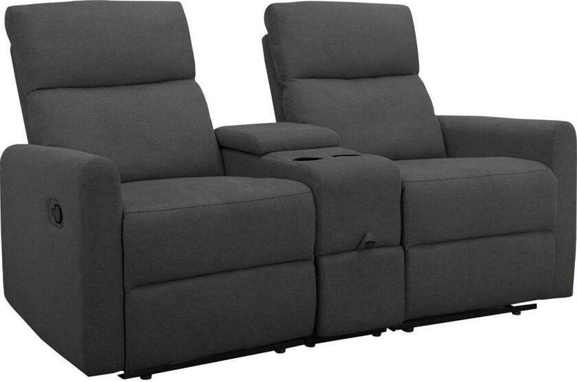 Recliner Dacoulas Antrasitt, Stoff/tre - Antrasitt, Stoff/tre