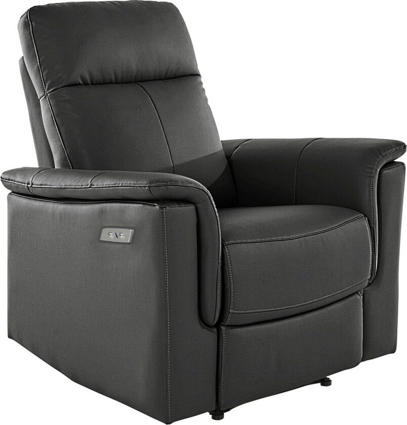 Recliner Southbrook Grå, PU/tre/metall, Elektrisk recliner - Grå, PU/tre/metall, Elektrisk recliner
