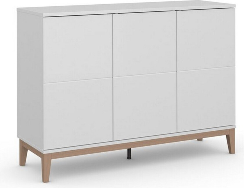 Skjenk Pelle 120x41x85 cm, Hvit/Wotan Eik - 120x41x85 cm, Hvit/Wotan Eik