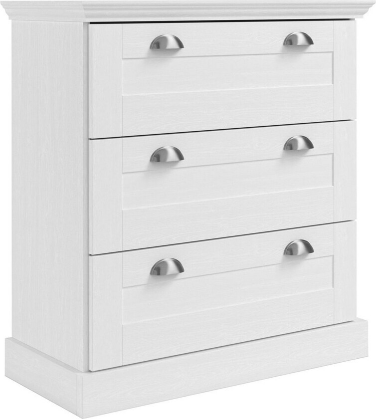 Kommode Motala 75x35x80 cm, Hvit - 75x35x80 cm, Hvit