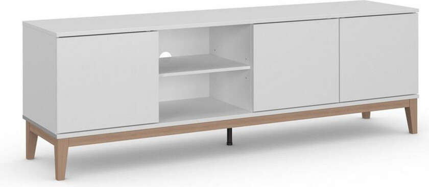 Lavbord Pelle Hvit/Wotan Eik - Hvit/Wotan Eik