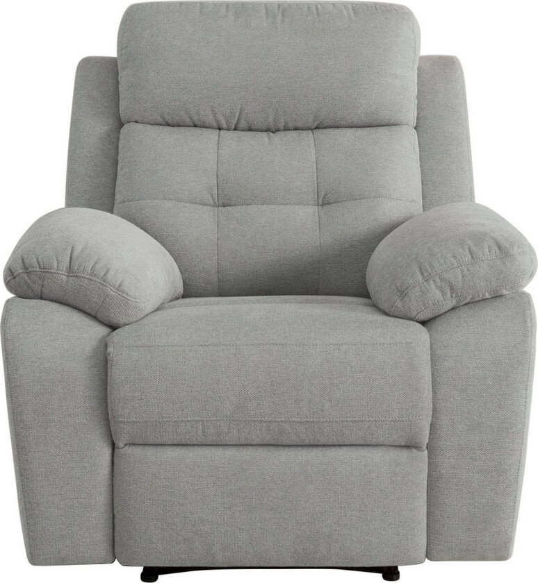 Recliner Lannilis Lys grå, Stoff/tre/metall, Elektrisk recliner - Lys grå, Stoff/tre/metall, Elektrisk recliner