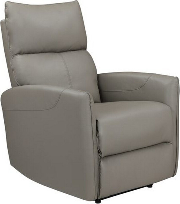 Recliner Pineto Lys grå, PU/metall/tre - Lys grå, PU/metall/tre