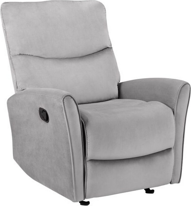 Recliner Chesley Grå, Fløyel/Metall/Tre - Grå, Fløyel/Metall/Tre