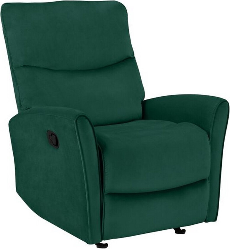 Recliner Chesley Mørk grønn, Fløyel/Metall/Tre - Mørk grønn, Fløyel/Metall/Tre